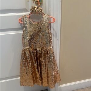 Disney Gold Sequin Kids Casual Dress